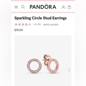 Pandora Sparkling Circle Stud Earrings